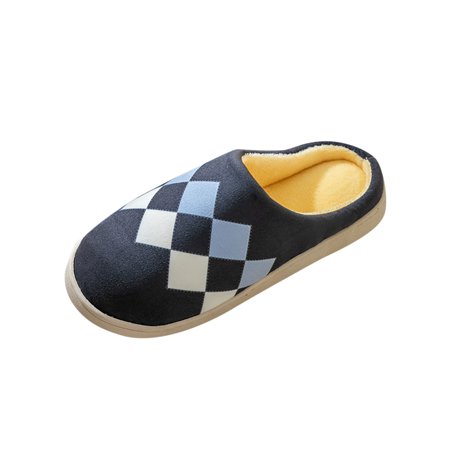 

Men s Couple Style Plaidh Home Warm Cotton slippers
