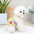 thumbnail image 4 of Dog Dress Flower Pattern Breathable Outfit - Pet Vest Puppy Sleeveless Clothes for Female Dog, 4 of 8