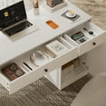 thumbnail image 6 of RichYa 47.2"W Home Office Desk with Storage Drawers,Modern Computer Writing Desk for Study, Workstation for Living Room, 6 of 11