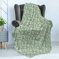 thumbnail image 4 of Spring Soft Flannel Fleece Blanket, Continuous Floral Pattern Meadow Flowers and Herbs Romantic Nature Print, Cozy Plush for Indoor and Outdoor Use, 50" x 70", Seafoam and Multicolor, by Ambesonne, 4 of 5