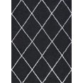 thumbnail image 3 of Contemporary 3x5 Area Rug Shag Thick (3'3'' x 5') Diamond Dark Gray, White Indoor Rectangle Easy to Clean, 3 of 9