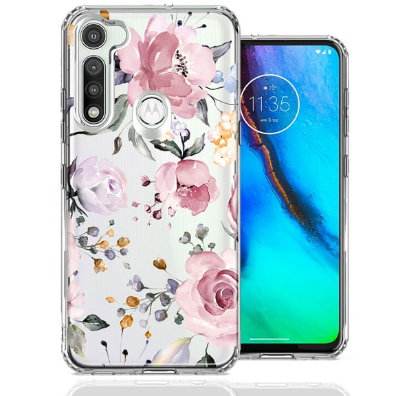 MUNDAZE Case For Motorola Moto G Fast Soft Pastel Spring Floral Flowers Blush Lavender Phone Cover