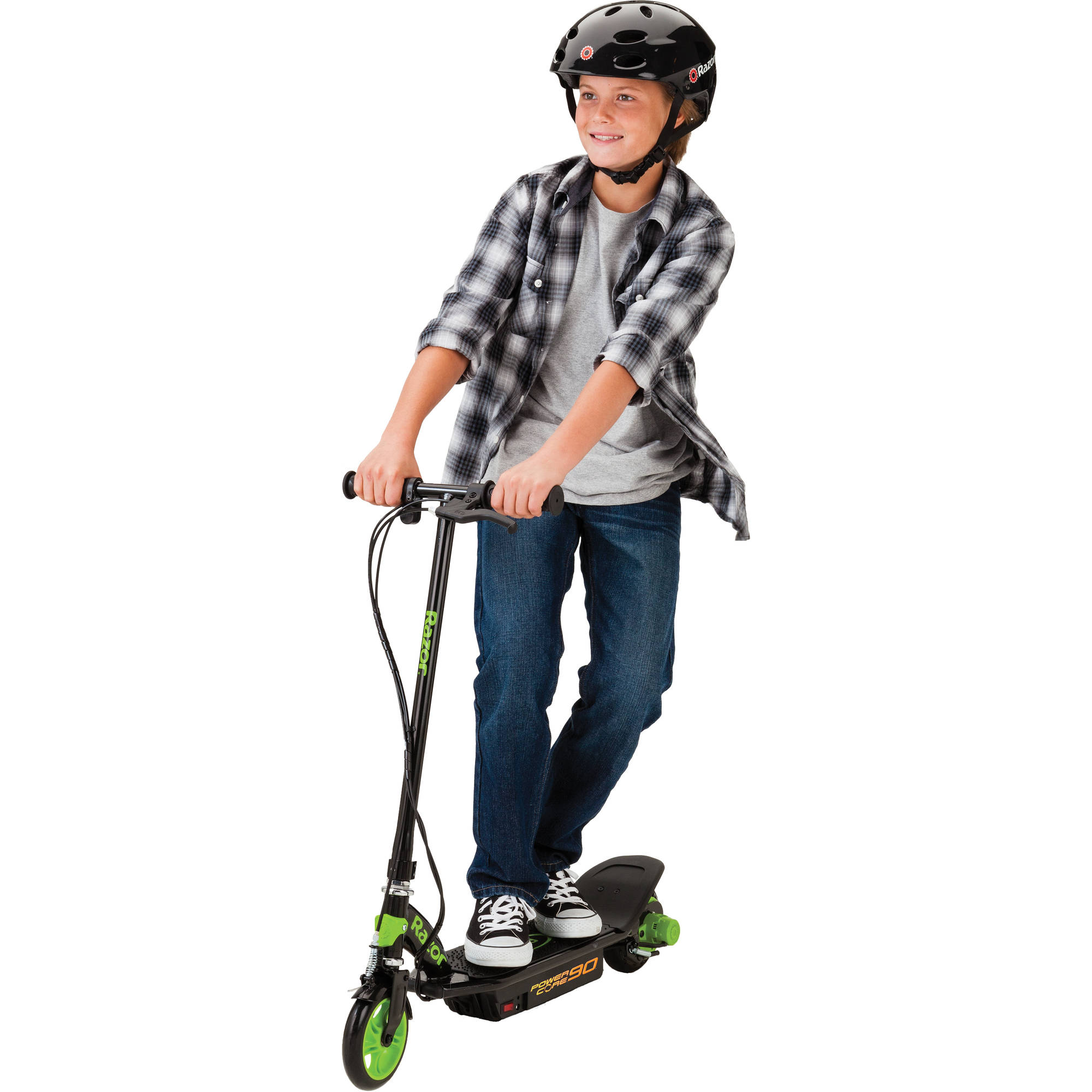 Razor Power Core 90 Electric Powered Scooter- Black/ Green - image 5 of 16