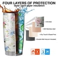thumbnail image 7 of 20oz Tumbler with Lid and Straw Stainless Pioneer Flower Steel Vacuum Insulated Water Coffee Tumbler Cup, Double Wall Vacuum Insulated Travel Mug Reusable Tumblers for Ice Drinks, Hot Beverage, 7 of 7