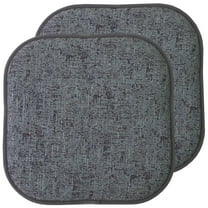 Broadway Memory Foam No Slip Back 16 x 16 Chair Pad Cushion 2 Pack - Multi-Blue