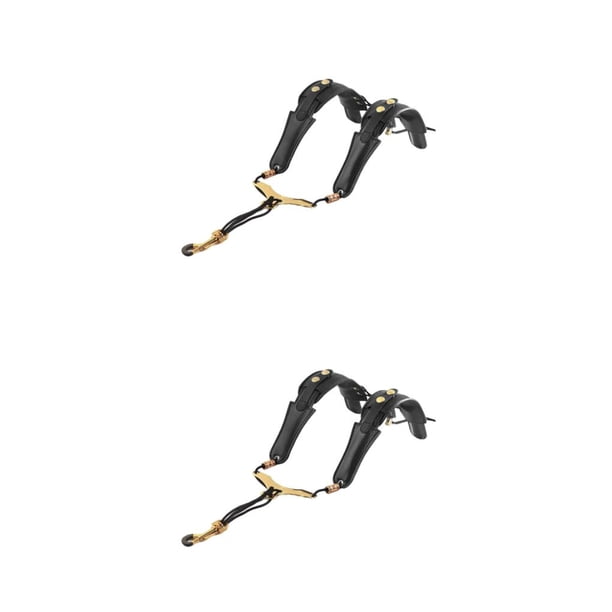 Advancent Correa de hombro de saxofón de cuero PU para saxofón Tenor Alto correa de cuello clarinete Type1 NO1