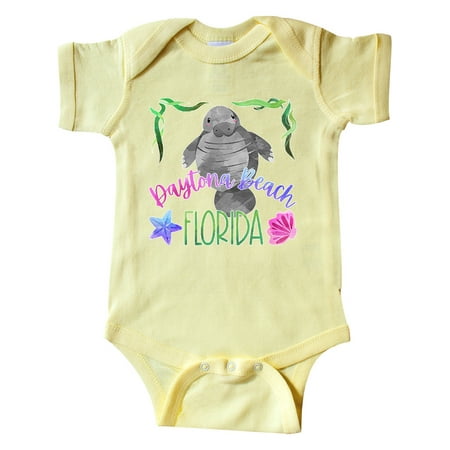 

Inktastic Daytona Beach Florida Cute Swimming Manatee Gift Baby Boy or Baby Girl Bodysuit