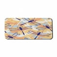 thumbnail image 1 of Dragonfly Computer Mouse Pad, Uneven Big Repetitive Winged Bug 2 Pairs of Patched Wings Flying Orange Blobs, Rectangle Non-Slip Rubber Mousepad X-Large, 35" x 15", Multicolor, by Ambesonne, 1 of 2