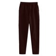thumbnail image 6 of YDFCWXW Womens Pull On Soft Brushed Fleece Casual Jogger Sweatpants with Pockets for Women Coffee, L, 6 of 9