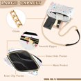 thumbnail image 3 of FORMRS Women Crossbody Purse with Chain Strap Vegan Leather Shoulder Handbag, White Retro Pattern, 3 of 7
