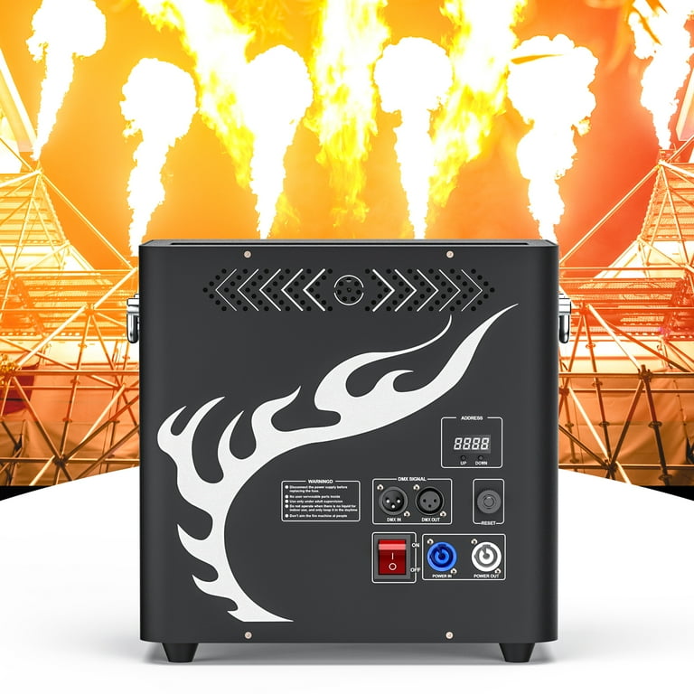 300W 3 Heads Fire Flame Stage Effect Machine DMX Control