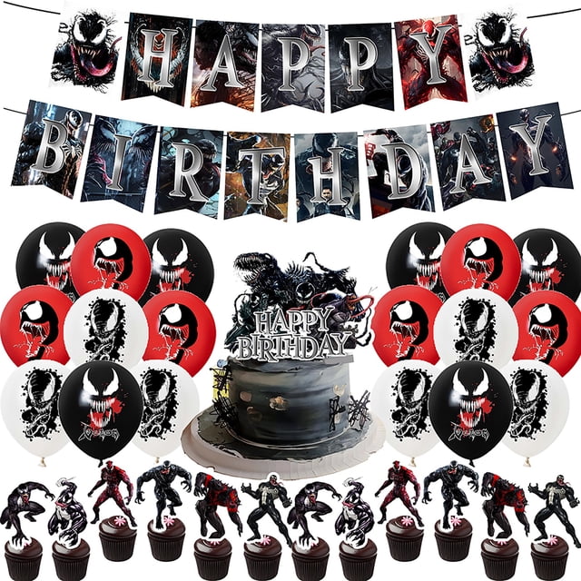 NAOJIE Alien Species Meta-Human Birthday Party Decoration Birthday Flag Balloon Cake Insert,Superpowers Cake Topper,Meta-Human Birthday Party Decorations,Super Ability Party Decorations