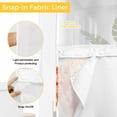thumbnail image 6 of Realistic Food No Hook Shower Curtain with Snap in Liner Yummy Italy Naples Thin Crust Pizza Waterproof Bathroom Shower Curtain with See Through Top Window for Bathtub 60" x 72", 6 of 9