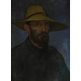 thumbnail image 3 of Władysław Ślewiński 14x18 Black Modern Framed Museum Art Print Titled - Self-Portrait in a Straw Hat (circa 1894), 3 of 5