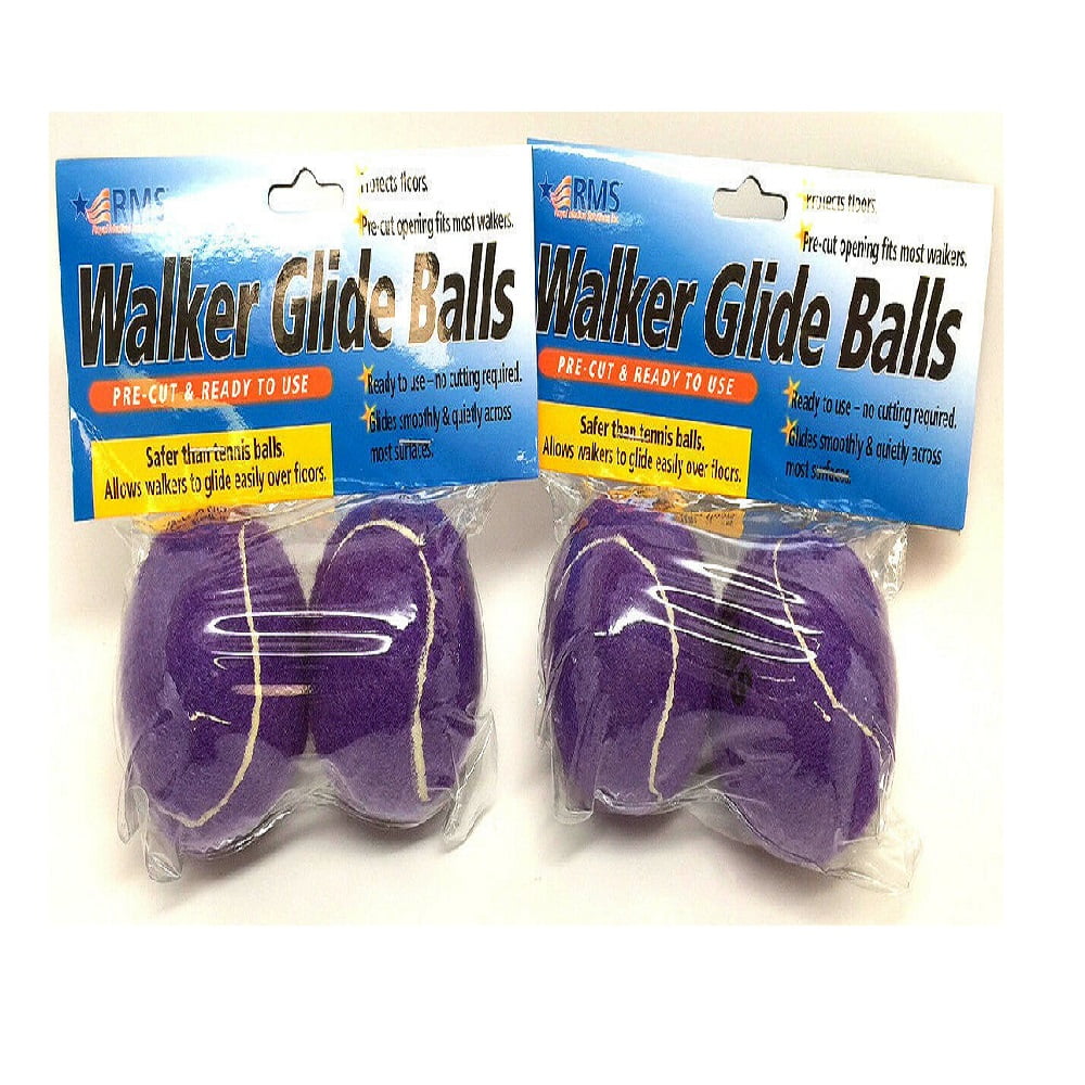 2-Pairs Walker Glide Walker Skis Walker Balls Purple Color
