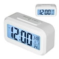 thumbnail image 4 of Alarm Clock, Photosensitive Portable Snooze Function LED Large Display LED Alarm Clock Electronic Night Light  for Bedroom for Home for Office White,Black, 4 of 8