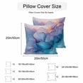 thumbnail image 3 of Waterproof Throw Pillow Covers Set of 2, 18x18 Inch Marble Blue Purple Decorative Pillowcases Outdoor Pillow Slip Cushion Covers Set for Couch Tent Modern Art Ink Painting, 3 of 7