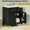 thumbnail image 5 of 60" Black Bathroom Furniture, Double Sinks, Adjustable Shelf, Gracefully Closing Doors, Flip Drawer - Exquisite Sanctuary Sink Vanity, Ceramic Seamlessly Sophisticated, 5 of 7