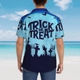 thumbnail image 4 of Fotbe Halloween Trick Or Treat Camisa Hawaiana para Hombre Unisex – Camisa Casual de Verano con Botones de Manga Corta de Algodón y Lino,XX-Large, 4 of 7
