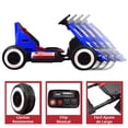 thumbnail image 4 of Montable Electrico Go Kart para Niños Largo Ajustable Luz 12v - Azul, 4 of 8