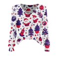thumbnail image 4 of Chandails d'Automne Grande Taille pour Femmes Chandails de Noël pour Femmes 2025 Col Rond Vacances d'Hiver Mignons Pulls Violets TG, 4 of 7
