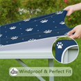 thumbnail image 6 of Paw Print Square Fitted Tablecloth with Elastic Edge,Square Table Cover,Washable Elastic Table Cover for Home Kitchen Party Decor 36"x36", 6 of 6