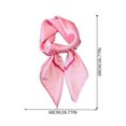 thumbnail image 4 of Elegant Silk Scarf Square Pattern Festive Parties Everyday Glam Women Fashion Accessory Soft Lightweight Hair Neck Wrap, 4 of 6