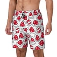 thumbnail image 1 of Balery Christmas Hat Bañador para hombre, shorts de playa de secado rápido con entrepierna y forro de compresión-X-Large, 1 of 6
