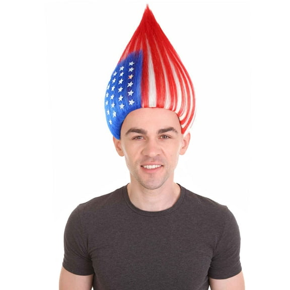 HPO Unisex Flag Troll Wigs Collection | Sports Wigs | Premium Breathable Capless Cap