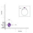 thumbnail image 3 of ANGARA Natural Oval 1.15 ct Amethyst Compass Ring with Diamond Halo in 14K White Gold for Women (Size-8x6mm) | February Birthstone, Anniversary, Jewelry Gift for Women | Natural Amethyst Ring, 3 of 8