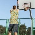 thumbnail image 5 of Sikiie White Polka Dot Sunflower A Basketball Jersey Reversible Men's Mesh Athletic Sports Shirts Training Practice S-4XLSmall, 5 of 6