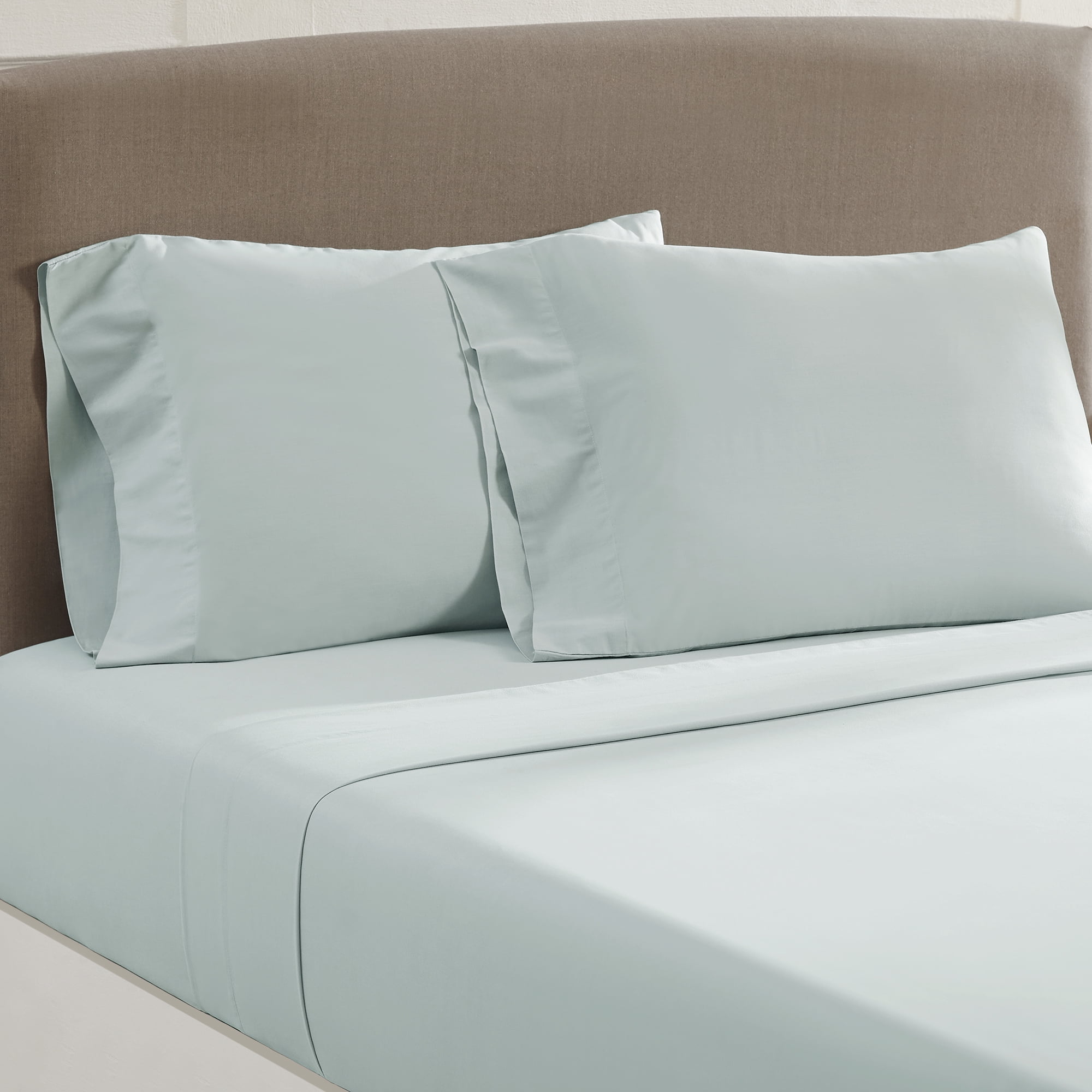 Modern Threads Aircloud Vintage Washed 100% Combed Cotton Adult Sheet Set, Light Blue, Queen