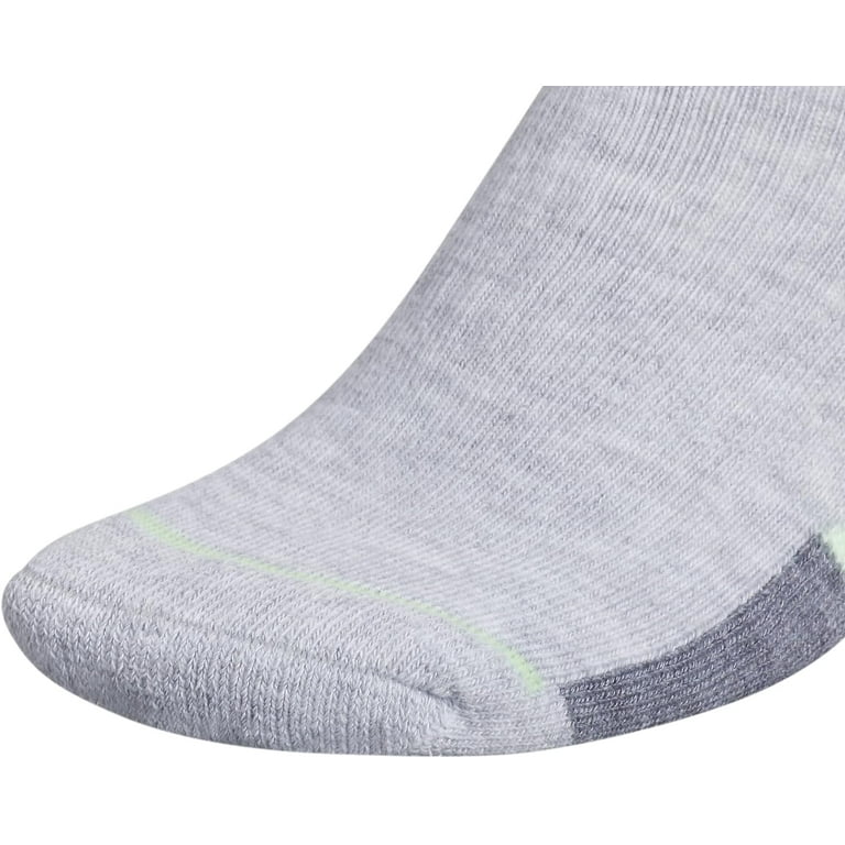 adidas Women s Cushioned No Show Socks 3 pair Medium Cool Light Heather Glow Green Clear Lilac Purple