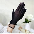 thumbnail image 2 of UTSJKR Sun Protection Driving Gloves for Women Full Finger Touchscreen Non Slip Breathable Summer Lace Outdoor Gloves Black, 2 of 2