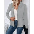 thumbnail image 5 of Women'S Pearl Trim Blazer Open Front Long Sleeve Shawl Collar Elegant Suits Jackets Silver XL, 5 of 7