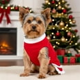 thumbnail image 6 of UOSIA Dog Christmas Dress with Bowtie Fleece Pet Princess Skirt Girl Winter Outfit Party for Small Dogs, 6 of 7