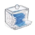 thumbnail image 1 of Acrylic Cosmetic Cotton Swab Holder Organizer - Cotton Ball Storage Boxes - Cosmetic Makeup Stick Box - Exquisite Crystal Clear Workbox Container (Storage Box Only), 1 of 5