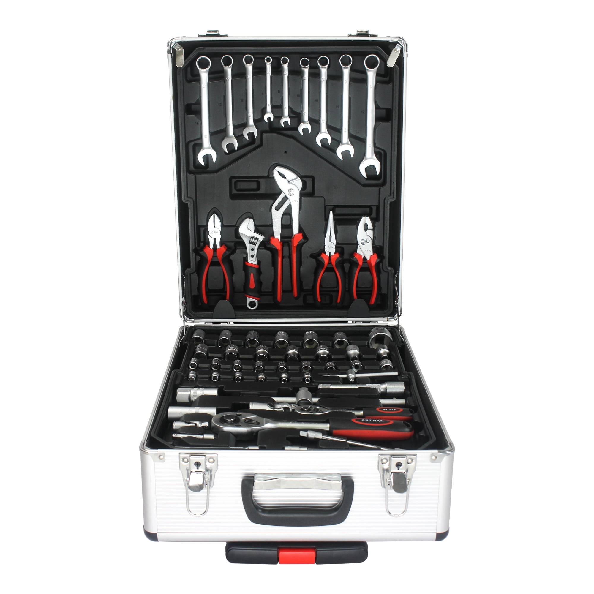 ARTMAN 899pcs 4 Drawers Home Repair Wrench  Storage Tool Box,Tool Set Kit Organizer Box for Garage Workshop Warehouse