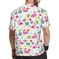 thumbnail image 2 of Wukai Cute Flamingo Print Men's Short-Sleeved Mesh T-Shirt,Quick-Dry Short Sleeve Workout T-Shirt-X-Large, 2 of 8