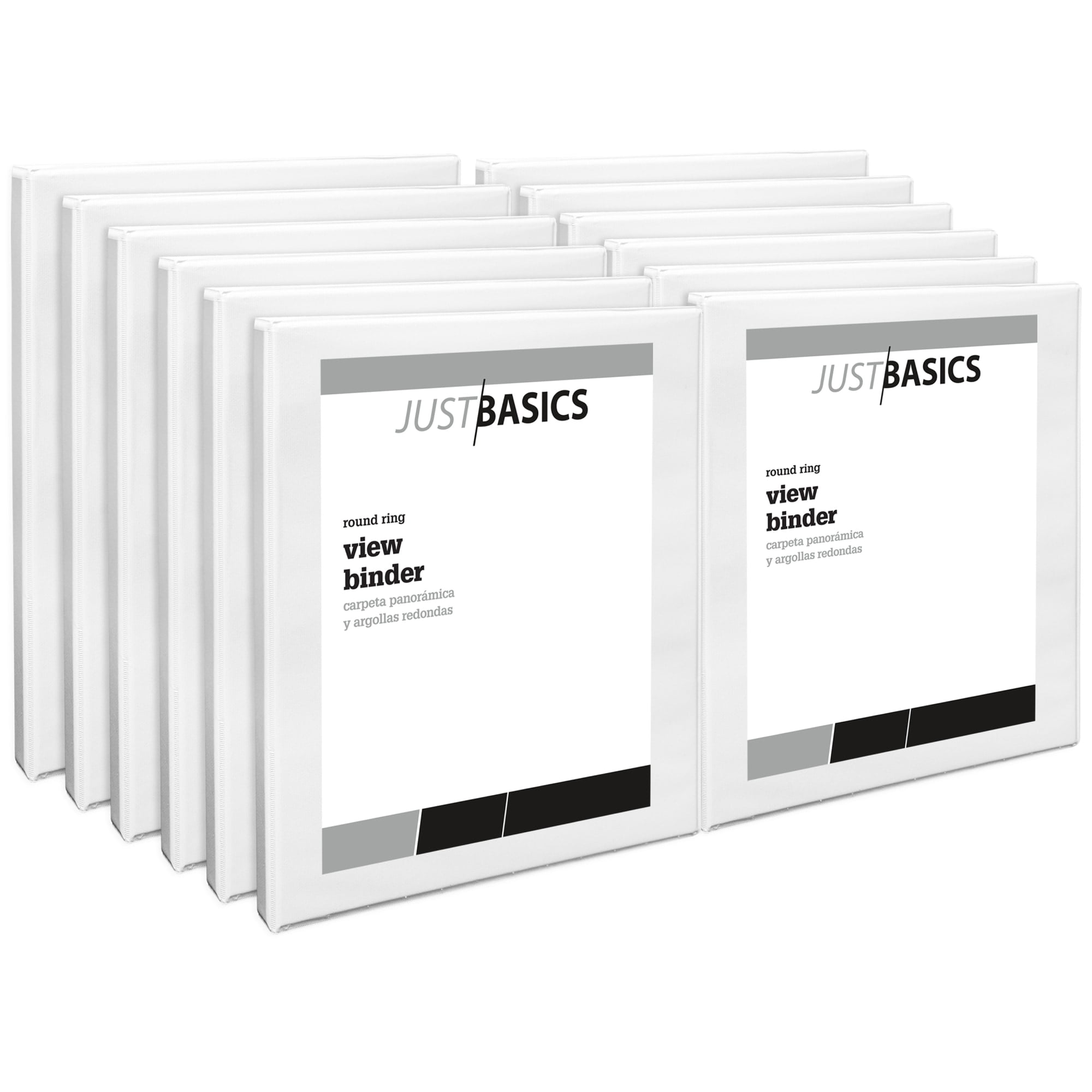 Black 3 Ring Case Binder - Without Clear Outer Overlay 3 Pack .50 Inches 
