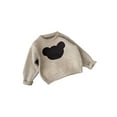 thumbnail image 1 of Bagilaanoe Toddler Baby Girl Boy Knitted Sweater Long Sleeve Bear Print Pullover 1M 4M 8M 12M 24M 3T Kids Warm Jumpers Tops Fall Loose Knitwear, 1 of 5