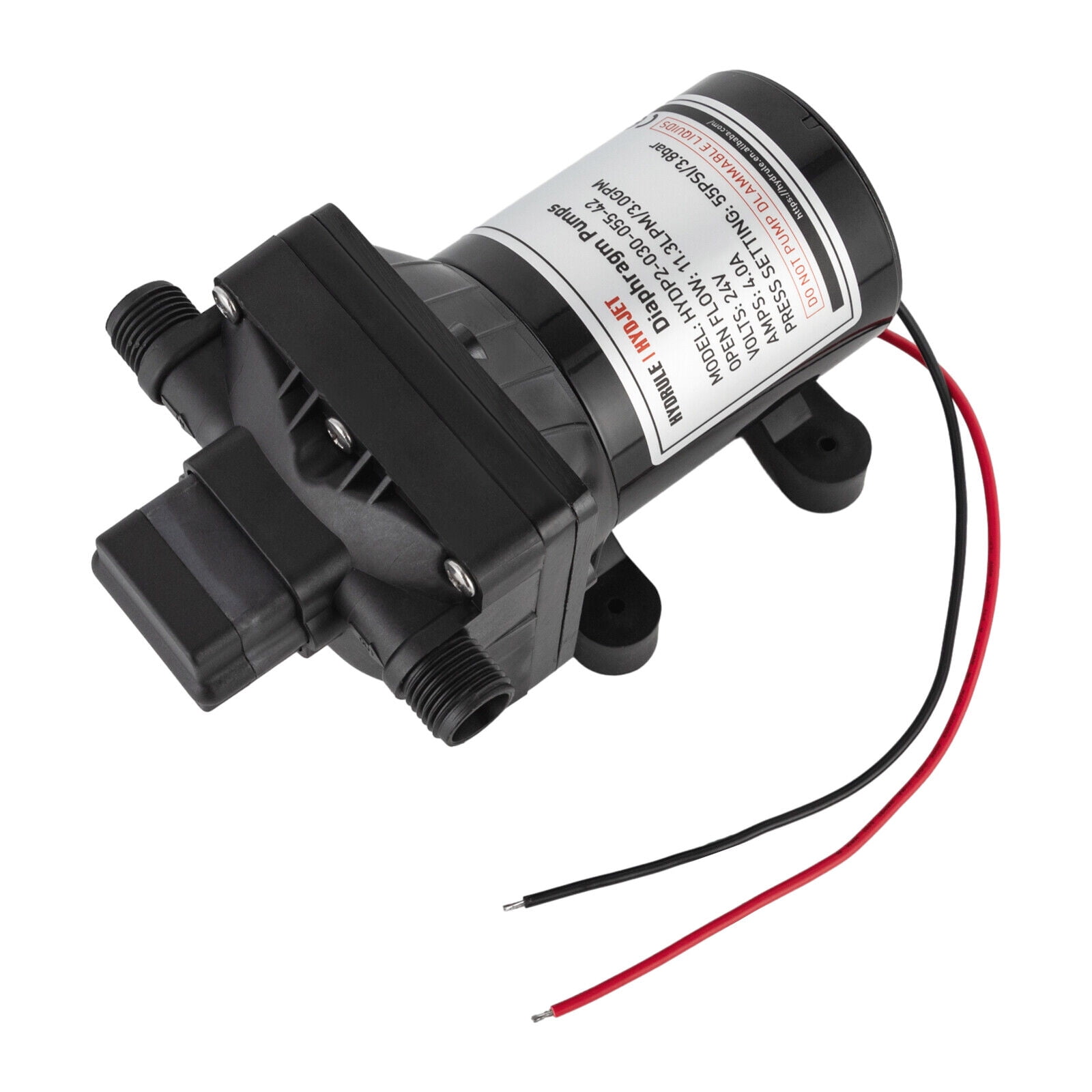 55PSI 24V Booster Self-priming Pump Water Diaphragm Pressure Pump for RV/Boat