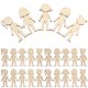 thumbnail image 1 of 50 piezas de figuras de madera inacabada cortes de madera de madera chips de madera en blanco, 1 of 7