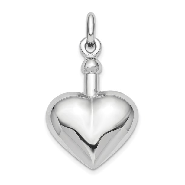 IceCarats 925 Sterling Silver Screw Top Ash Holder Pendant Charm Necklace Love Puffed