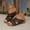 Coffee, variant on Womens Low Wedge Sandals Non-Slip Slide Sandals Comfortable Open Toe Casual PU Faux Leather Walking Shoes Khaki,Size 6