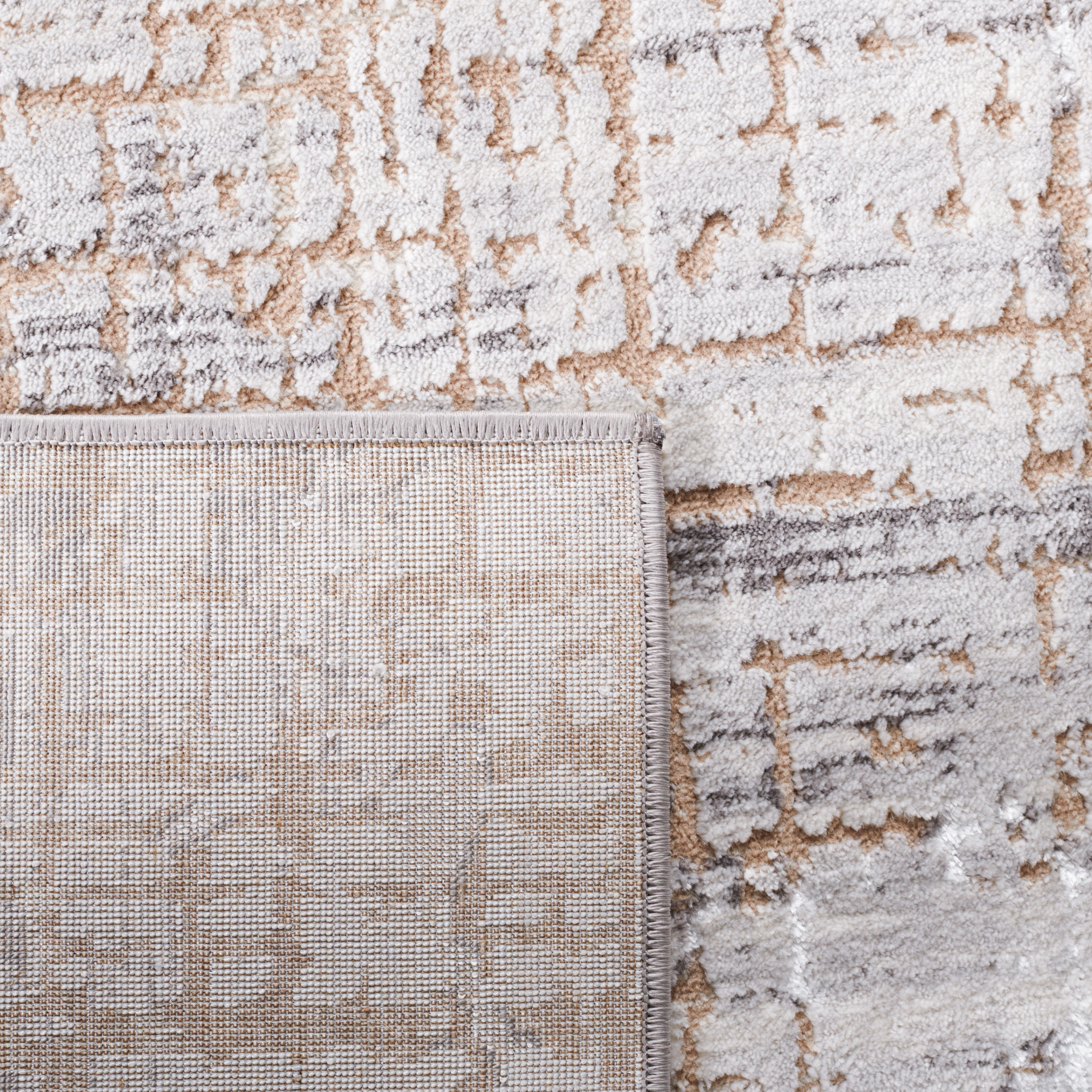 SAFAVIEH Amelia Gorden Abstract Area Rug, Gray/Beige, 6'7" x 6'7" Round