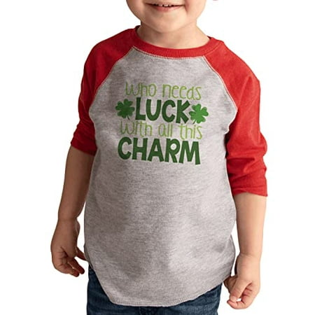

7 ate 9 Apparel Kid s St. Patrick s Day Shirts - Who Needs Luck Red Shirt 2T
