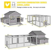 Aivituvin Chicken Coop Run Extension Rabbit Enclosure Outdoor Duck Playpen 20.73 ft²