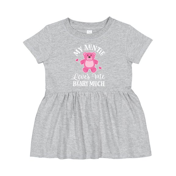 Inktastic My Auntie Loves Me Girls Bear Girls Baby Dress