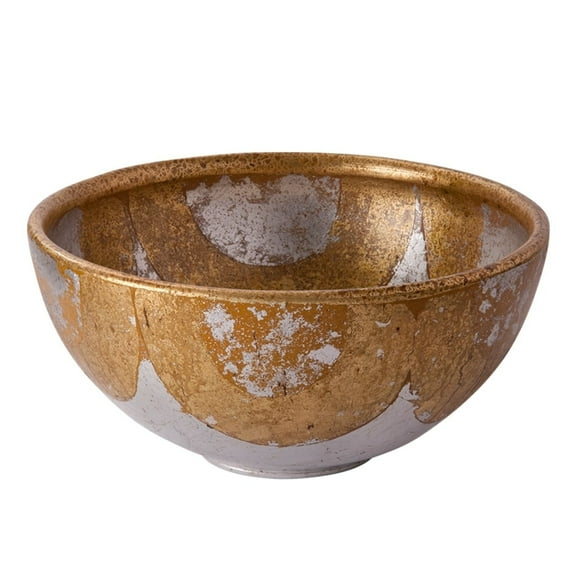 Lucas McKearn Bella Chase Traditional Resin Bowl in Gold and Silver Leaf